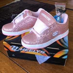 HEELYS Pink disco glitter roller shoes. NWT in BOX